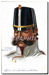 Old Postcard Fantasy Illustrator Dupuis Army Officer d & # 39infanterie Austrian