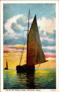 Massachusetts Gloucester Boat Off For The Fishing Grounds 1934 Curteich