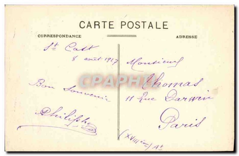 Postcard Old Saint Cast Le Bac Round