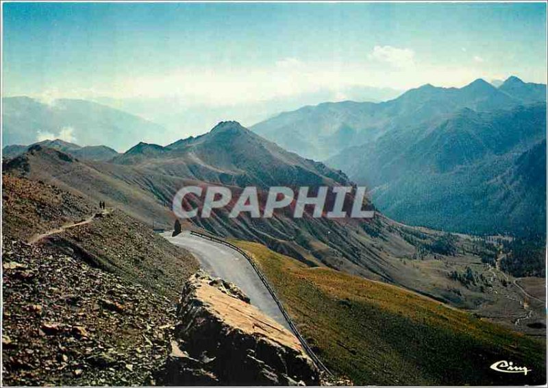 Postcard Modern Col de la Bonette Alps March Highest road in Europe Col