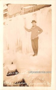 August Johnson, Ice Scenery - Jonsrud, Michigan MI  