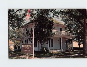 Postcard Eisenhower Home, Abilene, Kansas