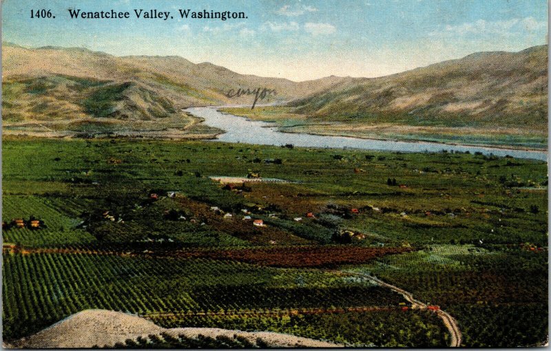 Vtg 1910s Wenatchee Valley Washington WA Postcard