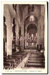 Postcard Old Saint Nectaire From Inside I & # 39Eglise