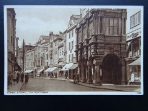 Devon EXETER Guildhall & High Street c1950's Postcard by Photochrom V526