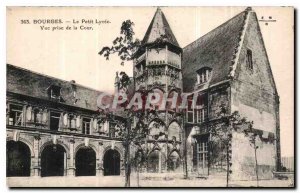 Old Postcard Bourges Le Petit Lycee View from the Court