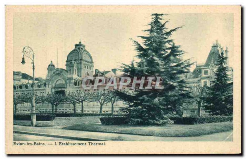 Old Postcard Evian Les Bains L & # 39Etablissement Thermal