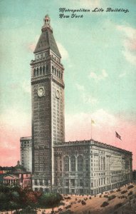 Vintage Postcard 1910's Metropolitan Life Building Skyscraper New York City NY