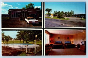 L'Original Ontario Canada Postcard Poplar Motel c1950's Multiview Vintage