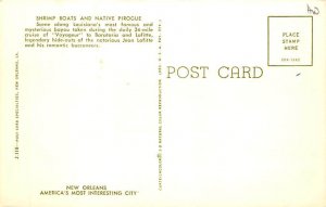 Bayou Barataria Shrimp Boats and Native Pirogue - New Orleans, Louisiana LA