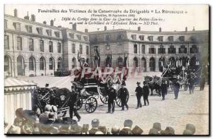 Old Postcard Versailles national Funerals of victims of Airship Republic Defi...