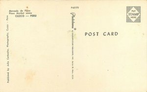 Native at Pisac Market Scene Cuzco Peru Postcard