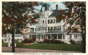 Vintage Postcard Rowe & Dexter Richards Halls Kimball Union Academy Meriden NH