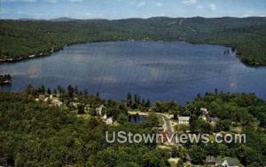 Pleasant Lake, Elkins Village in New London, New Hampshire