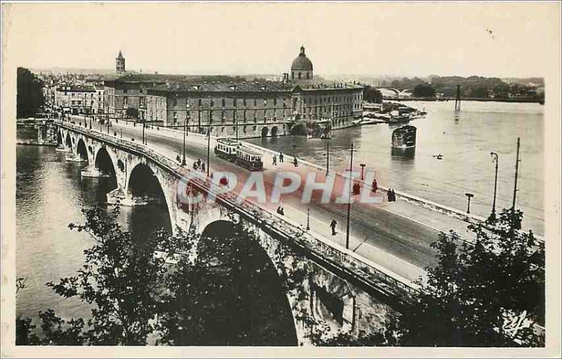 Old Postcard Toulouse View over the Pont Neuf and the Hotel Dieu