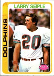 1978 Topps Football Card Larry Seiple Miami Dolphins sk7224