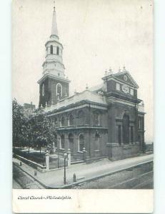 Unused Pre-1907 CHRIST CHURCH SCENE Philadelphia Pennsylvania PA p5436