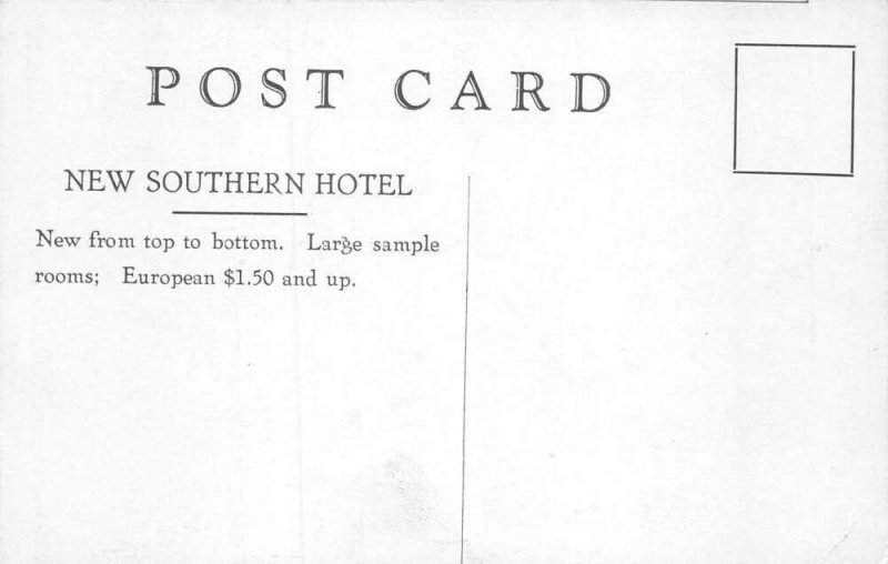 Elizabeth City North Carolina The New Southern Hotel Vintage Postcard AA61046