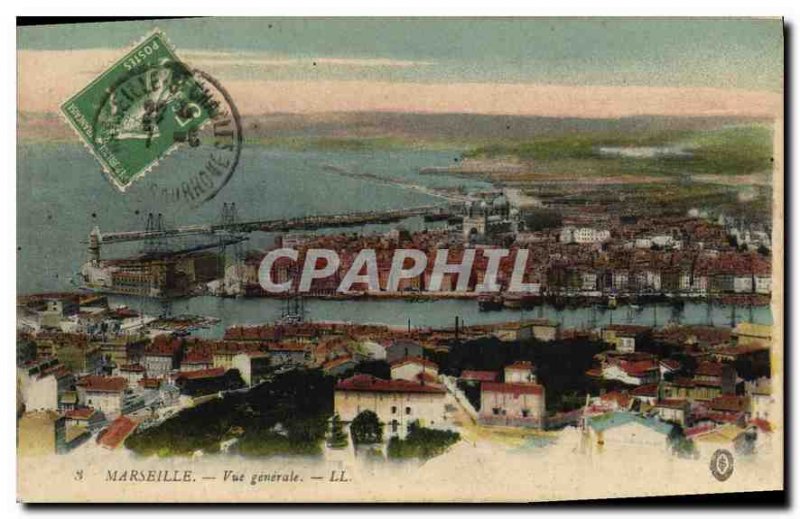 Old Postcard Marseille General View