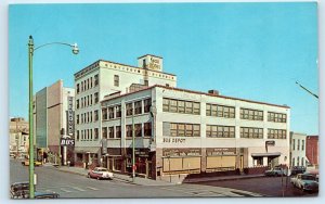 EL PASO, TX Texas ~ Knox Hotel GREYHOUND BUS DEPOT c1950s Cars  Postcard