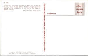 Portland, OR Oregon ROCKET TRACKLESS TRAIN Exposition Grounds ca1950's Postcard