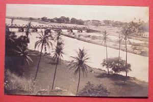 1920's Old Waimea River Bridge Kauai Hawaii AZO RPPC
