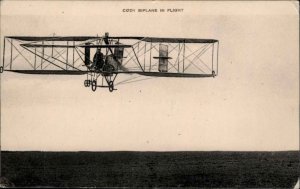 PIONEER AVIATION Cody Biplane in Flight AEROPLANE AIRPLANE Antique GEL PC