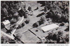 New Hampshire Snowville Snow Village Lodge Aerial View Real Photo