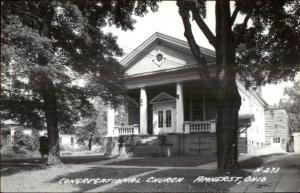 Amherst OH Cong Church Real Photo Postcard rpx