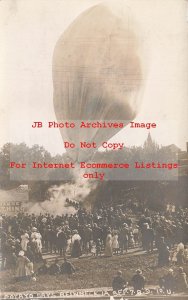 IA, Reinbeck, Iowa, RPPC, Potato Days, Hot Air Balloon Ascension, 1910 Photo