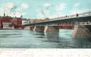 Vintage Postcard 1906 View of Haverhill Bridge Haverhill Massachusetts MA