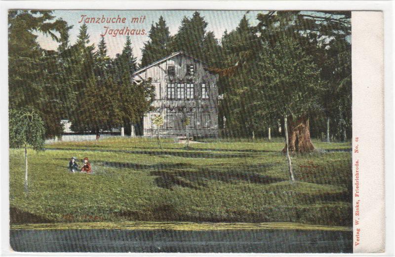 Tanzbuche mit Jagdhaus Friedrichroda Germany 1905c postcard