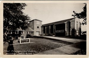 RPPC Aberdeen Washington First Presbyterian Church Newly Built 1952 Postcard W12