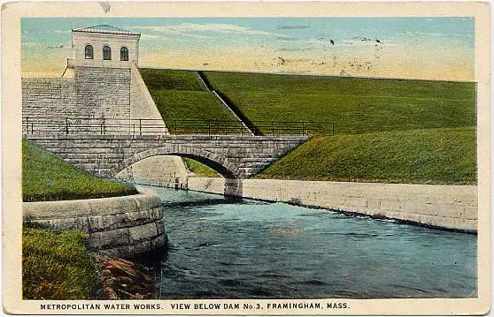 The Metropolitan Water Works - Below the Dam, Framingham, Massachusetts pm 1935