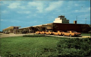 Dayton Ohio OH James M. Cox Airport Yellow Taxi Cabs Vintage Postcard