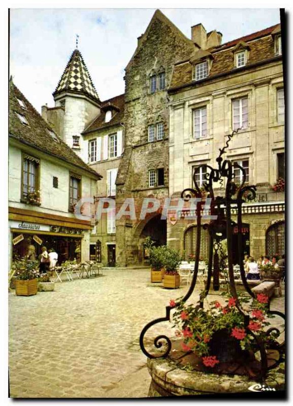 Modern Postcard Semur en Auxois Cote d'Or Old well