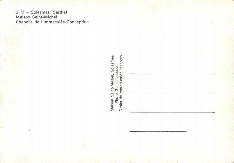 Religion Maison Saint-Michel Chapelle de l'Imaculee Conception Postcard