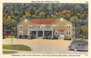 GATLINBURG, TN  Tennessee     EDGE PARK INN     Roadside c1940's Linen Postcard