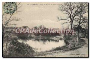 Postcard Old Mill Pond Quimper Three Colors
