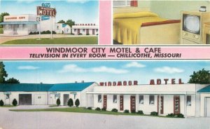 Missouri Chillicothe Windmoor City Motel Cafe Jenkins Postcard 22-6554