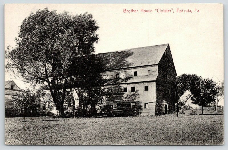 Ephrata Pennsylvania~Brother House Cloister~c1910 Sepia~Dr F Winger Pub~PC 