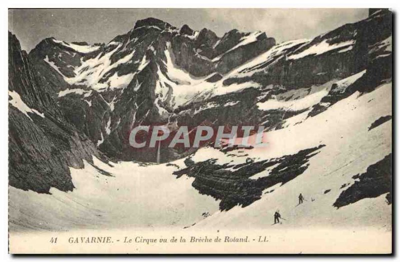 Old Postcard Gavarnie Cirque saw the Breche de Roland