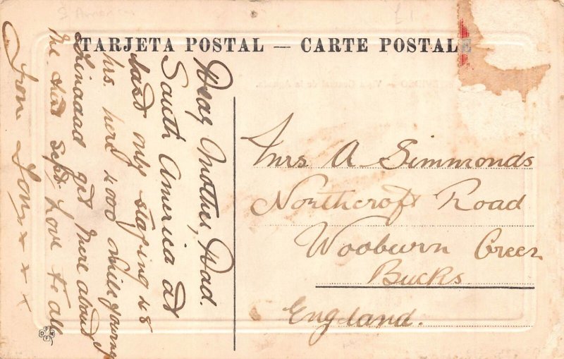 A986 Uruguay Montevideo Vista General de Aguada Passepartout vintage postcard
