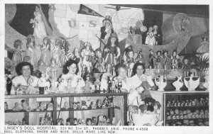 LINSEY'S DOLL HOSPITAL Phoenix, Arizona Toys c1940s Rare Vintage Postcard