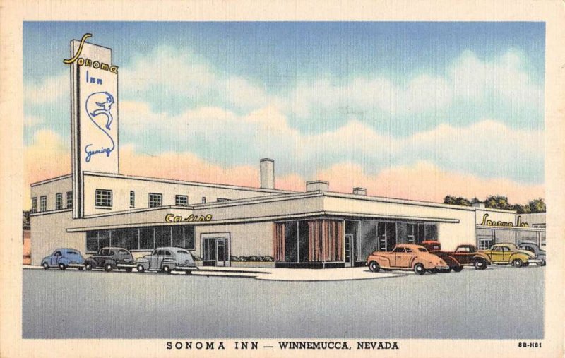 Winnemucca Nevada Sonoma Inn Linen Vintage Postcard AA56321