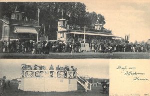 1905 German View, Crowd Watching Races,Old Heidelberg Postcard