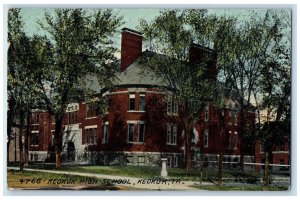 1911 Keokuk High School Building Keokuk Iowa IA Antique Posted Postcard