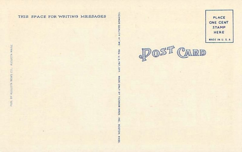 Augusta Maine St Mark's Church and Rectory Linen Postcard Unused