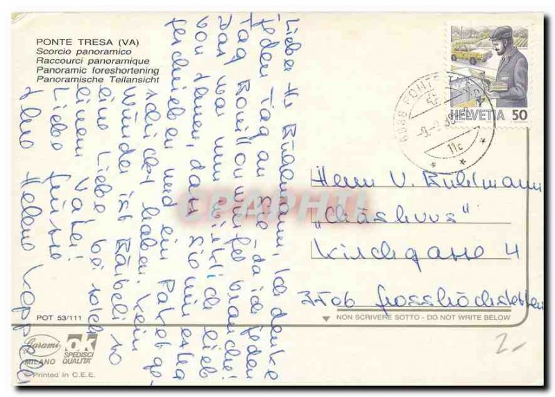 Postcard Modern Ponte Tresa VA panoramic Shortcut