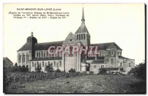Old Postcard Saint Benoist sur Loire Loiret Church of the former Abbey of St ...
